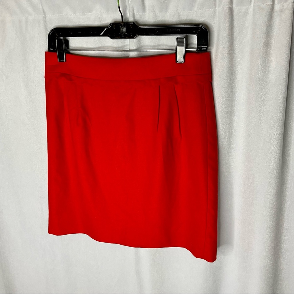 NWOT J. Crew Size 2 Red Skirt 97% Wool